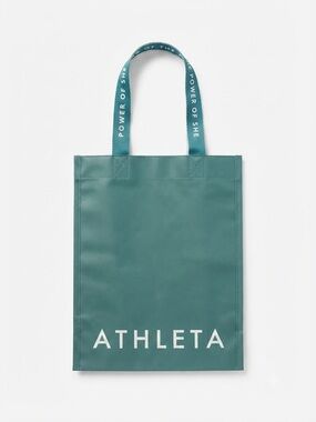 Athleta Green Reusable Shopping Tote Bag Power of She Eco-Friendly NWOT